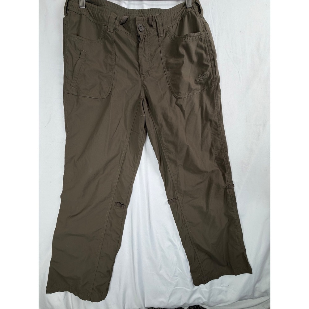 The North Face Hiking Pants Size 10 Brown Ripstop Roll Up Cargo Utility Trousers